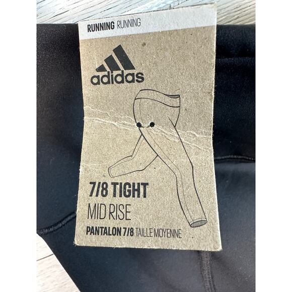 Adidas black leggings, sheer design packets, Capri activewear Athleisure casual - Picture 6 of 12